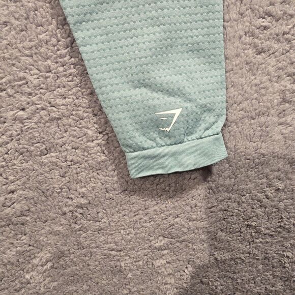 GYMSHARK Vital Seamless 2.0 Leggings Light Teal B1A2B Womens Size L - Picture 8 of 10